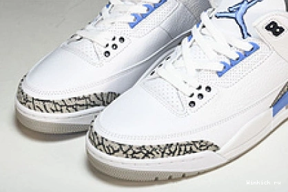 JORDAN “UNC” AIR WHITE 3 RETRO 0912
